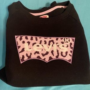 Levi long sleeve comfy shirt Black with Lavender and Dark Purple